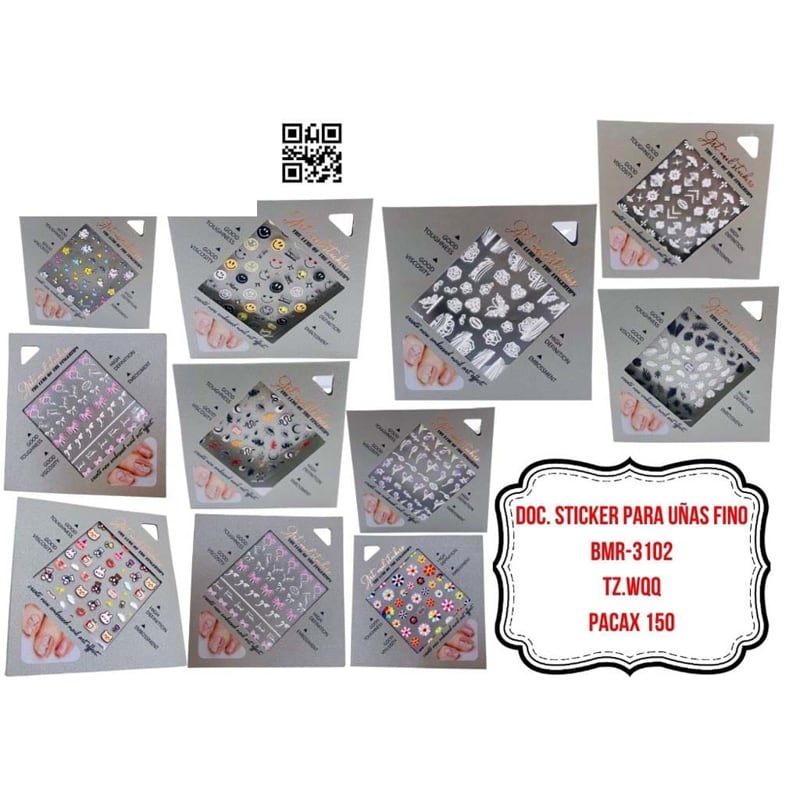 DOC. STICKER PARA UÑAS FINO BMR-3102