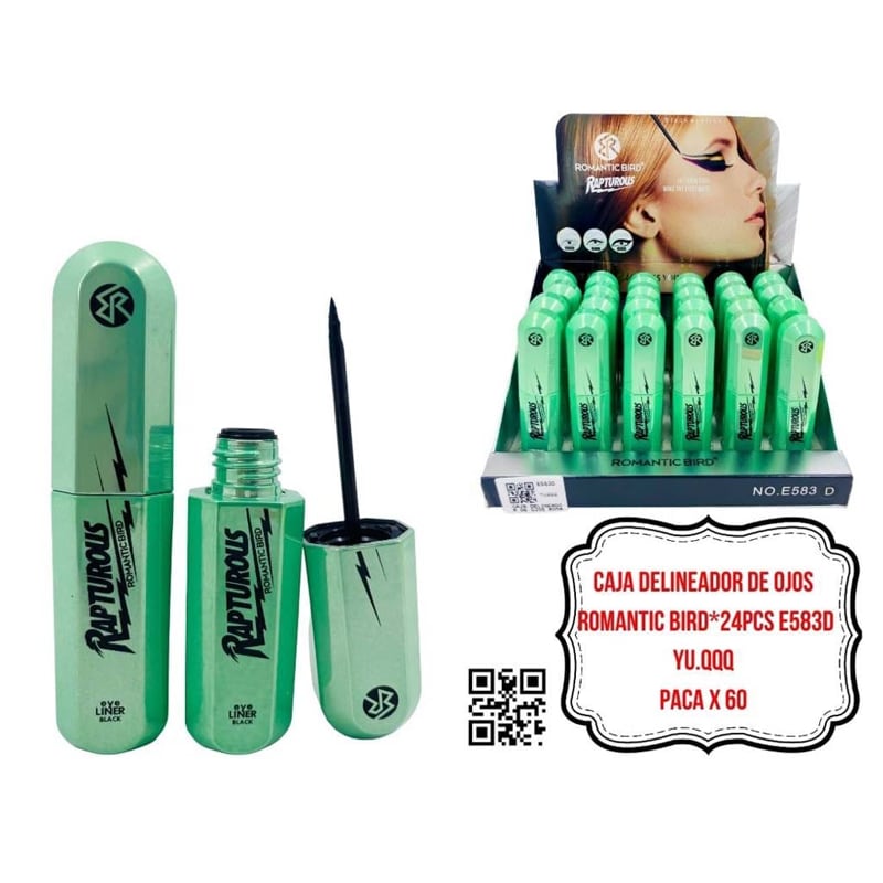 CAJA DELINEADOR DE OJOS ROMANTIC BIRD*24PCS E583D