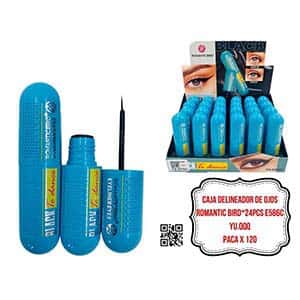 CAJA DELINEADOR DE OJOS ROMANTIC BIRD*24PCS E586C