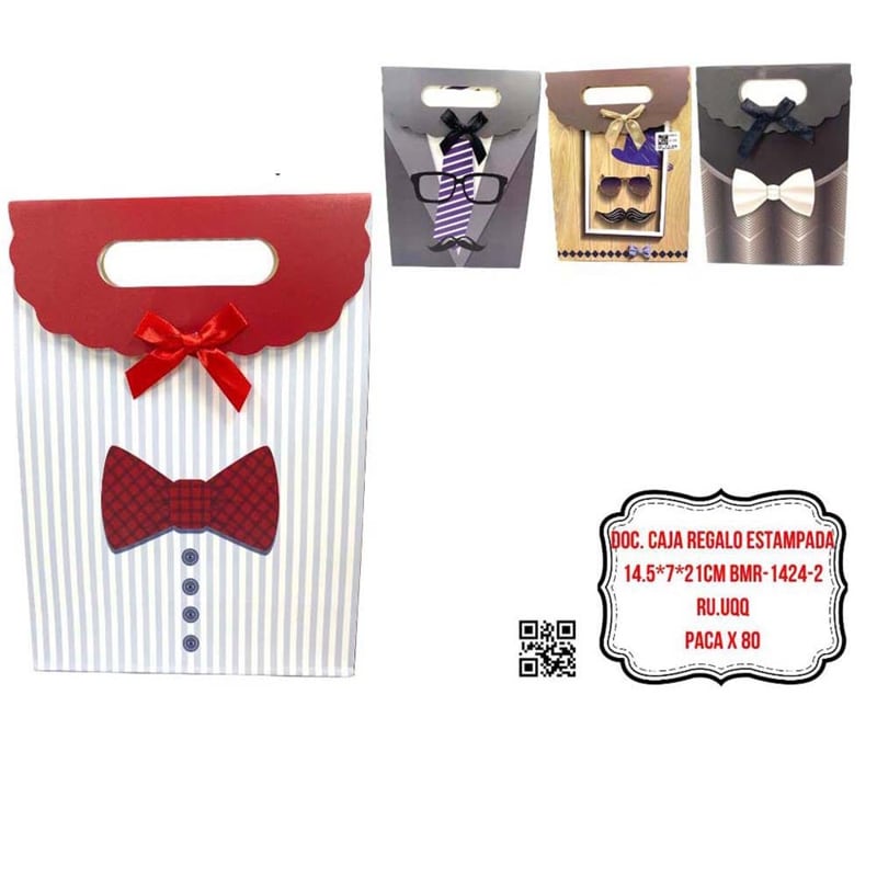 DOC. CAJA REGALO ESTAMPADA 14.5*7*21CM BMR-1424-2