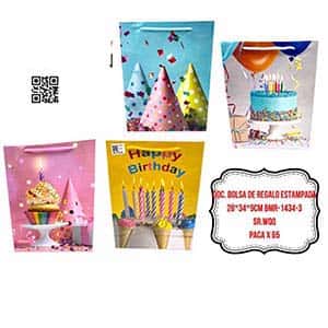 DOC. BOLSA DE REGALO ESTAMPADA 28*34*9CM BMR-1434-3
