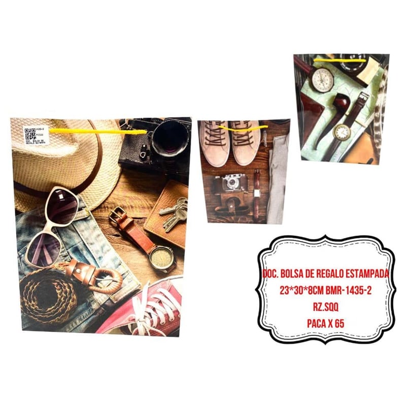 DOC. BOLSA DE REGALO ESTAMPADA 23*30*8CM BMR-1435-2