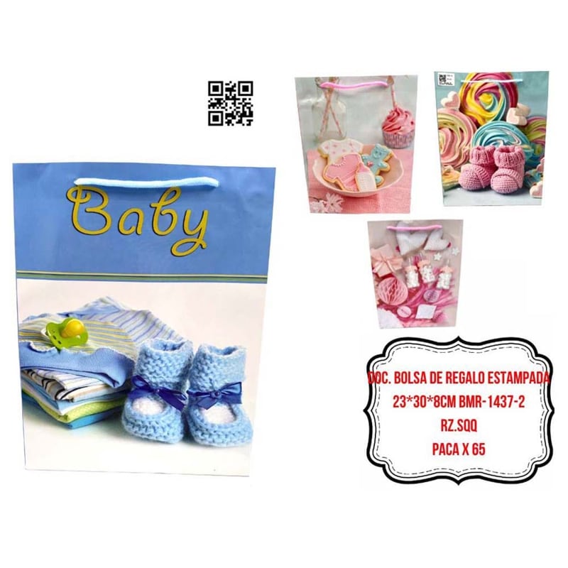DOC. BOLSA DE REGALO ESTAMPADA 23*30*8CM BMR-1437-2