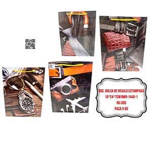 DOC. BOLSA DE REGALO ESTAMPADA 18*24*7CM BMR-1440-1