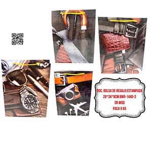 DOC. BOLSA DE REGALO ESTAMPADA 28*34*9CM BMR-1440-3