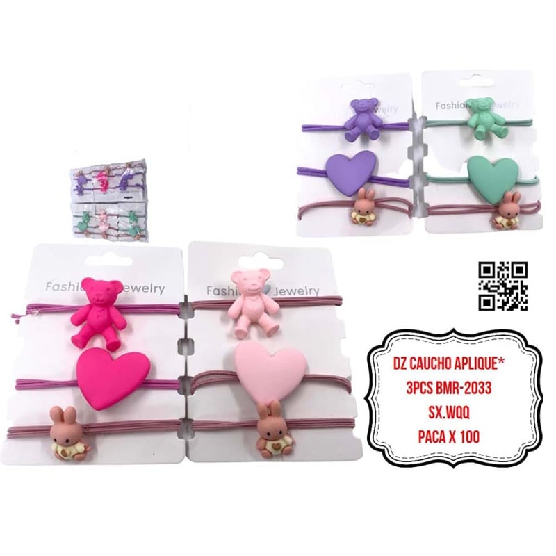 DZ CAUCHO APLIQUE*3PCS BMR-2033