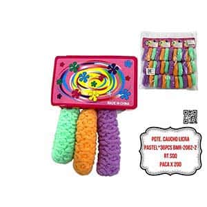 PQTE. CAUCHO LICRA PASTEL*36PCS BMR-2062-2