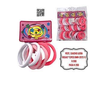 PQTE. CAUCHO LICRA ROSAS*72PCS BMR-2072-5