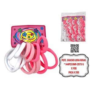 PQTE. CAUCHO LICRA ROSAS*144PCS BMR-2073-5