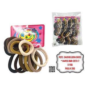 PQTE. CAUCHO LICRA CAFES*144PCS BMR-2073-7
