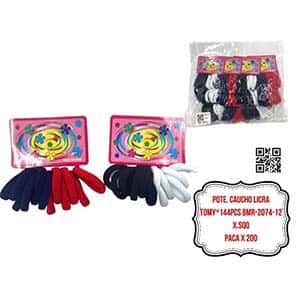 PQTE. CAUCHO LICRA TOMY*144PCS BMR-2074-12