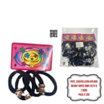 PQTE. CAUCHO LICRA APLIQUE NEGRO*48PCS BMR-2075-6