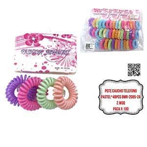 PQTE CAUCHO TELEFONO PASTEL*48PCS BMR-2085-2A