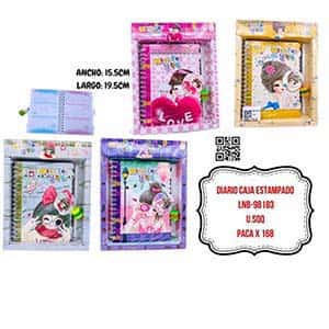 DIARIO CAJA ESTAMPADO LNB-98183
