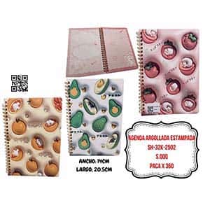AGENDA ARGOLLADA ESTAMPADA SH-32K-2502
