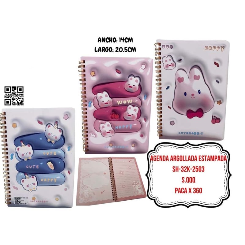 AGENDA ARGOLLADA ESTAMPADA SH-32K-2503