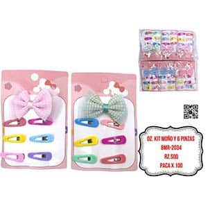 DZ. KIT MOÑO Y 6 PINZAS BMR-2034