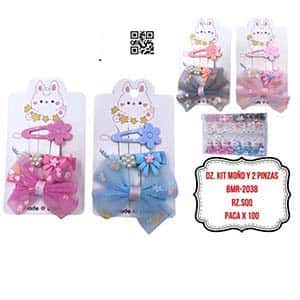 DZ. KIT MOÑO Y 2 PINZAS BMR-2038