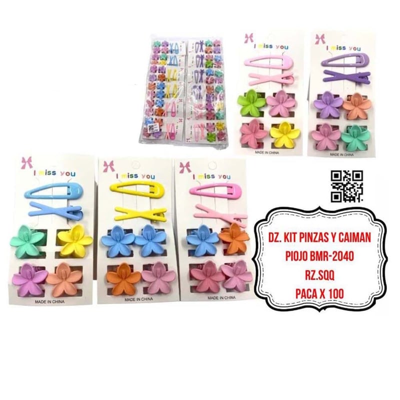 DZ. KIT PINZAS Y CAIMAN PIOJO BMR-2040