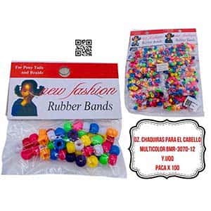 DZ. CHAQUIRAS PARA EL CABELLO MULTICOLOR BMR-3070-12