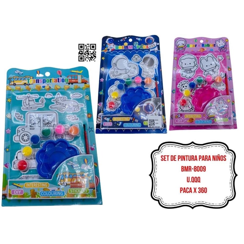 SET DE PINTURA PARA NIÑOS BMR-8009