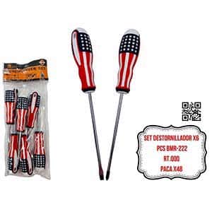 SET DESTORNILLADOR X6 PCS BMR-222