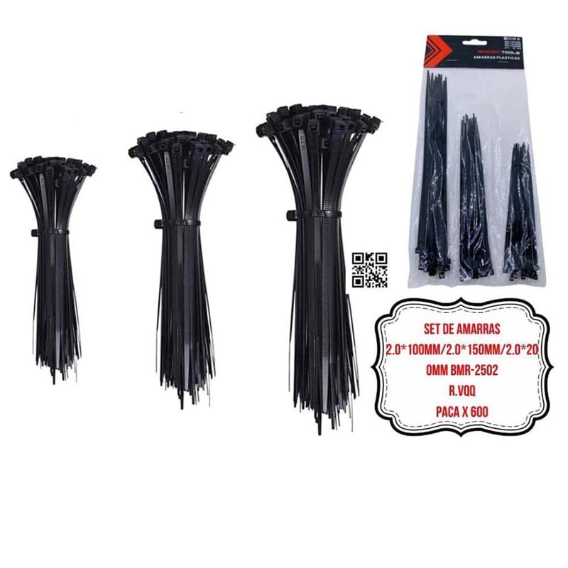 SET DE AMARRAS 2.0*100MM/2.0*150MM/2.0*200MM BMR-2502