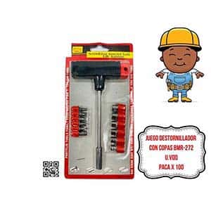 JUEGO DESTORNILLADOR CON COPAS BMR-272
