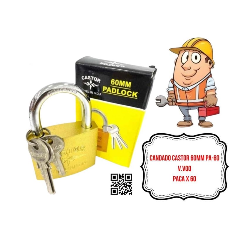 CANDADO CASTOR 60MM PA-60