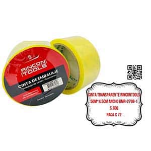 CINTA TRANSPARENTE RINCONTOOLS 50M*4.5CM ANCHO BMR-2798-1