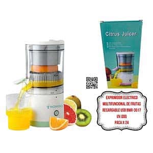 EXPRIMIDOR ELECTRICO MULTIFUNCIONAL DE FRUTAS RECARGABLE USB BMR-3017