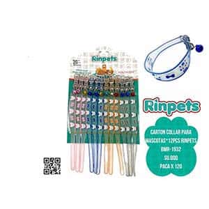 CARTON COLLAR PARA MASCOTAS*12PCS RINPETS BMR-1932
