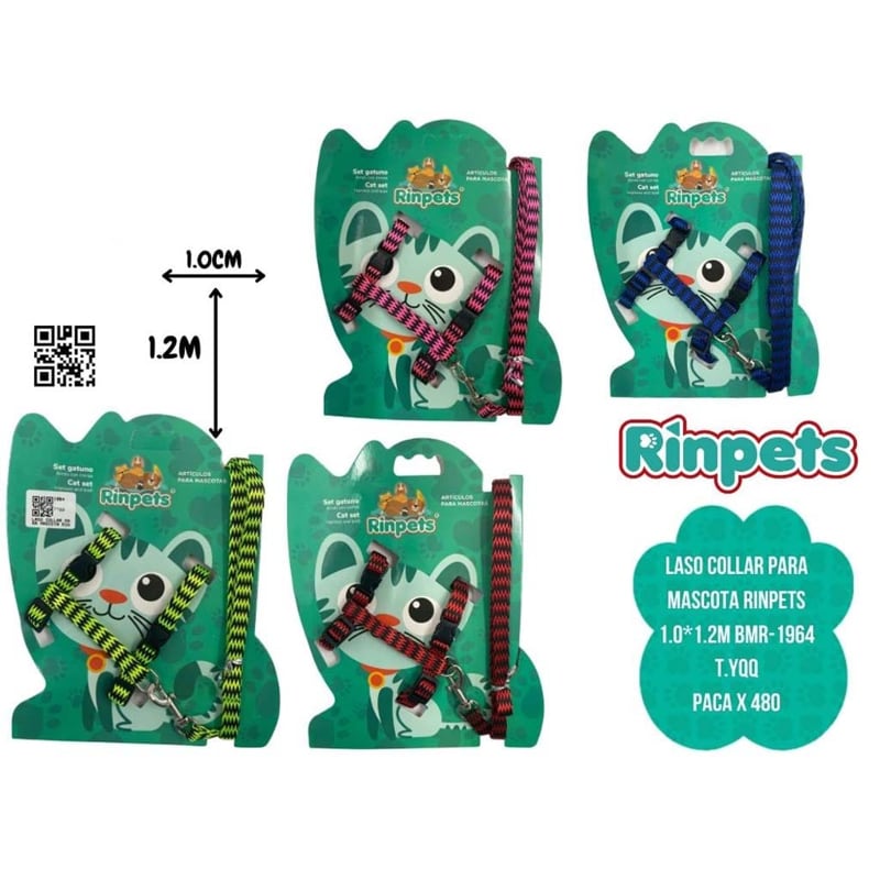 LASO COLLAR PARA MASCOTA RINPETS 1.0*1.2M BMR-1964