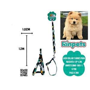 LASO COLLAR Y ARNES PARA MASCOTA 1.0*1.2M RINPETS BMR-1981-1