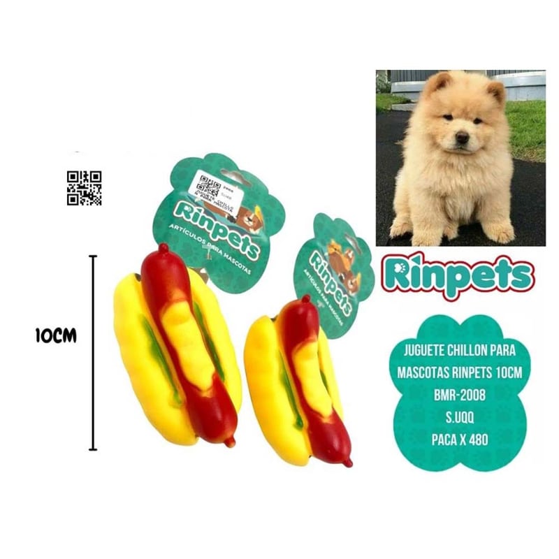 JUGUETE CHILLON PARA MASCOTAS RINPETS 10CM BMR-2008