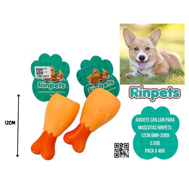 JUGUETE CHILLON PARA MASCOTAS RINPETS 12CM BMR-2009