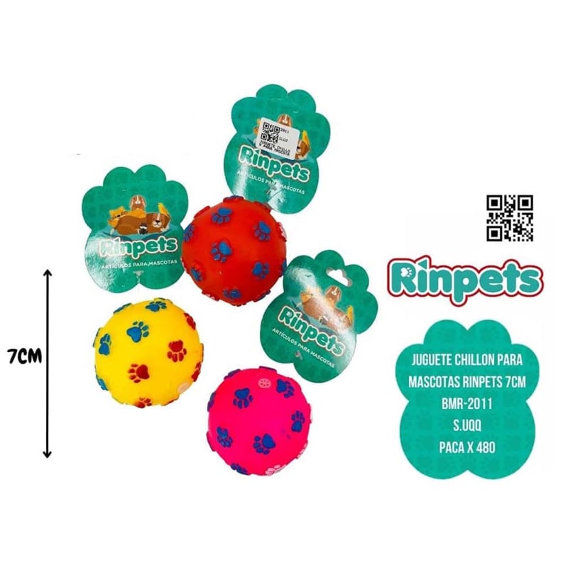 JUGUETE CHILLON PARA MASCOTAS RINPETS 7CM BMR-2011