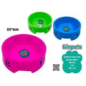 RECIPIENTE PLASTICO 20*6CM PARA MASCOTAS RINPETS BMR-2624