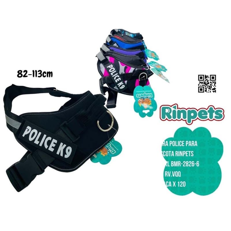 PECHERA POLICE PARA MASCOTA RINPETS TALLA XXL BMR-2826-6