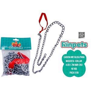 CADENA METALICA PARA MASCOTA +COLLAR 4.0X1.7M BMR-283