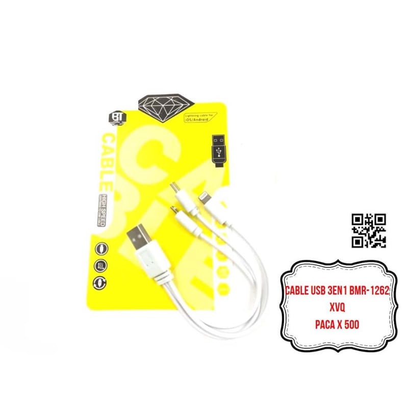 CABLE USB 3EN1 BMR-1262