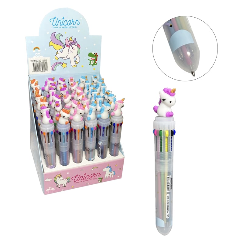 LAPICERO UNICORNIO 10 PUNTAS (CJX36)