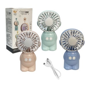 MINI VENTILADOR PORTATIL RECARGABLE CON LUZ,