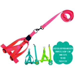 LASO COLLAR PARA MASCOTA RINPETS 2.5CM*1.2M BMR-2379
