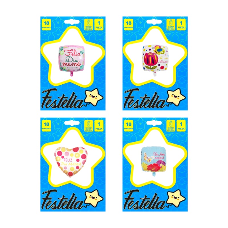 GLOBO FELIZ DIA MAMA 18"(PQTX25):