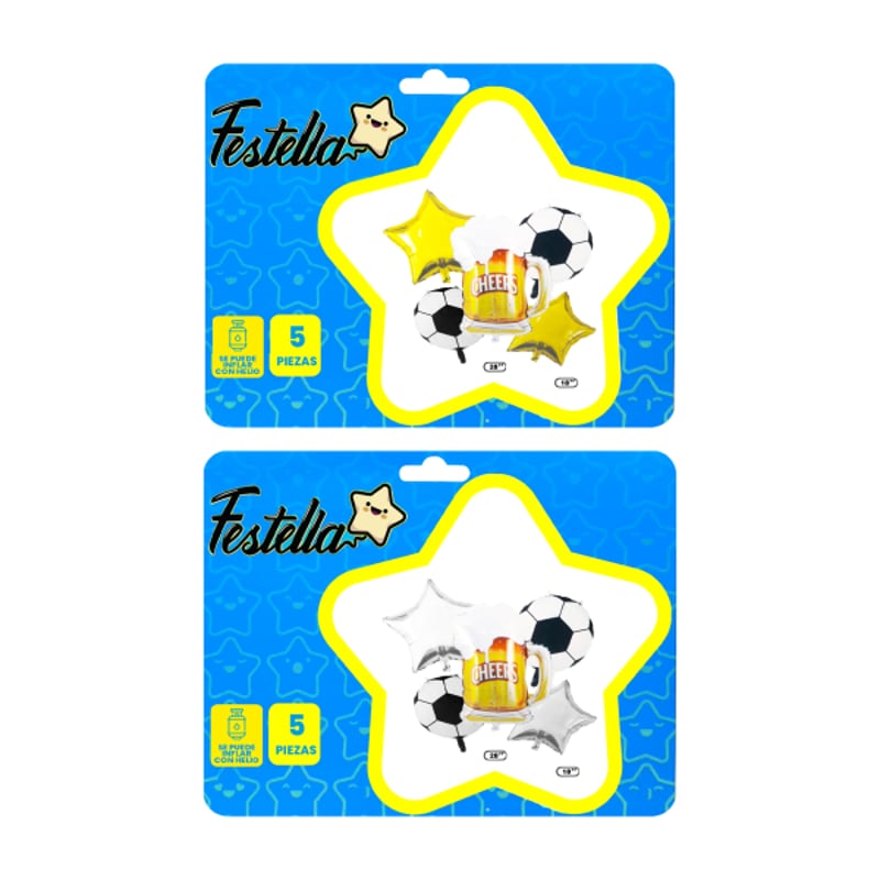 KIT GLOBO CERVEZA Y BALON X5.