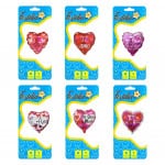 GLOBO CORAZO TE AMO 6".(PQTX25)