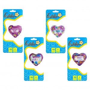 GLOBO CORAZON TE AMO MAMA10"(PQTX25):