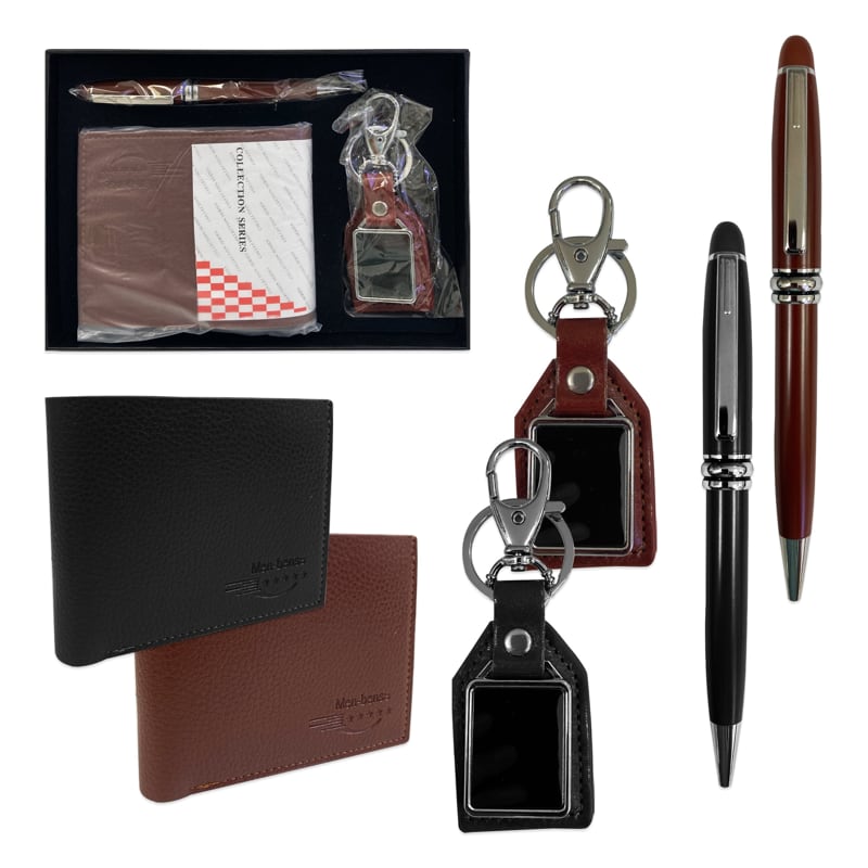 SET BILLETERA LLAVERO Y LAPICERO.
