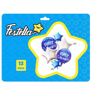 KIT GLOBO FELIZ CUMPLEAÑOS X6